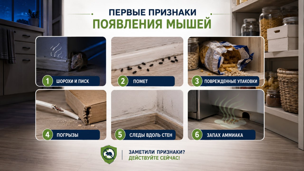 Первые признаки появления мышей: как вовремя распознать грызунов